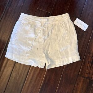 ****SOLD**** Athleta White Linen Shorts